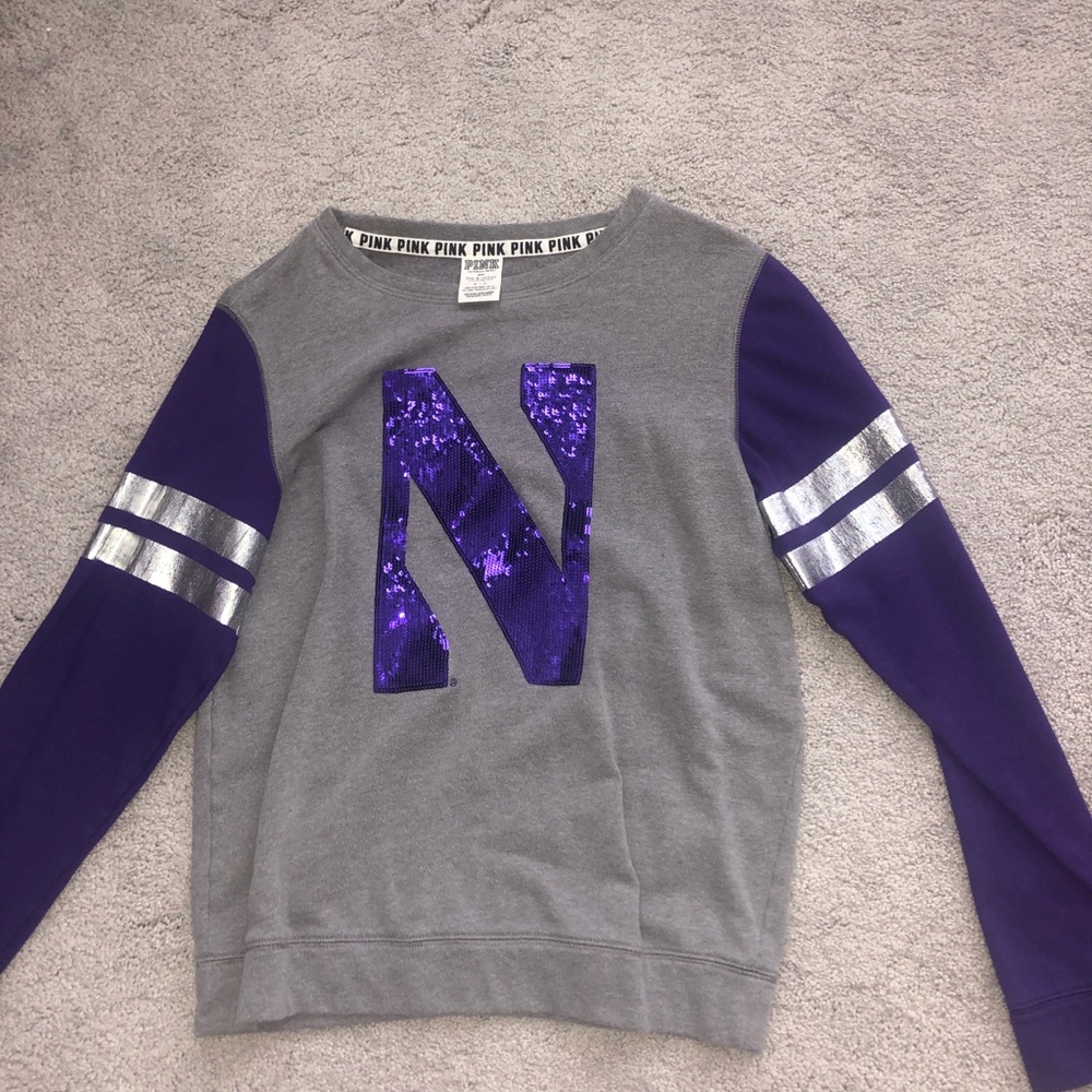 Victoria’s Secret Pink Northwestern Crewneck - Picture 1 of 3
